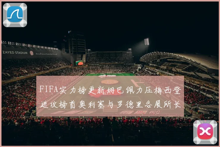 FIFA实力榜更新姆巴佩力压梅西登进攻榜首奥利塞与罗德里各展所长